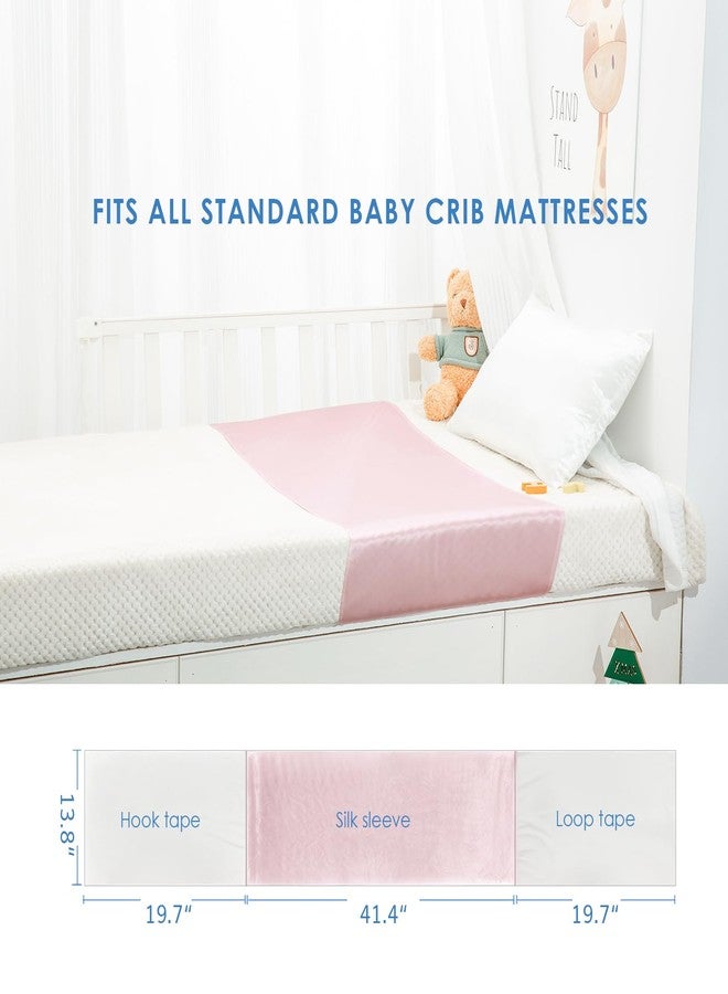 PROMEED 100% Mulberry Silk Crib Sheet for Baby Hair, 23 Momme Silk Bassinet Slip for Baby Bald Spots, Soft and Safe Cot Sleeve for Everyday Use (Pink) - Image 5